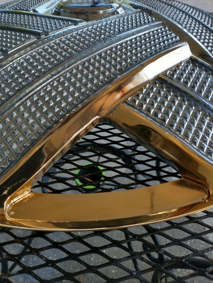 ChromeKarats gold plating work — Gold Citroën Grille Emblem